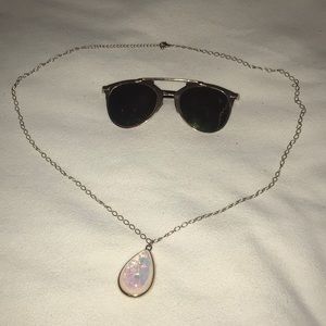 Rose gold pendant necklace